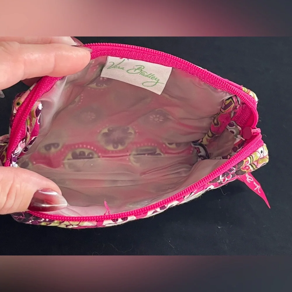 Vera Bradley Quilted Hobo Bag vintage Very Berry Quilted makeup cosmetic pink